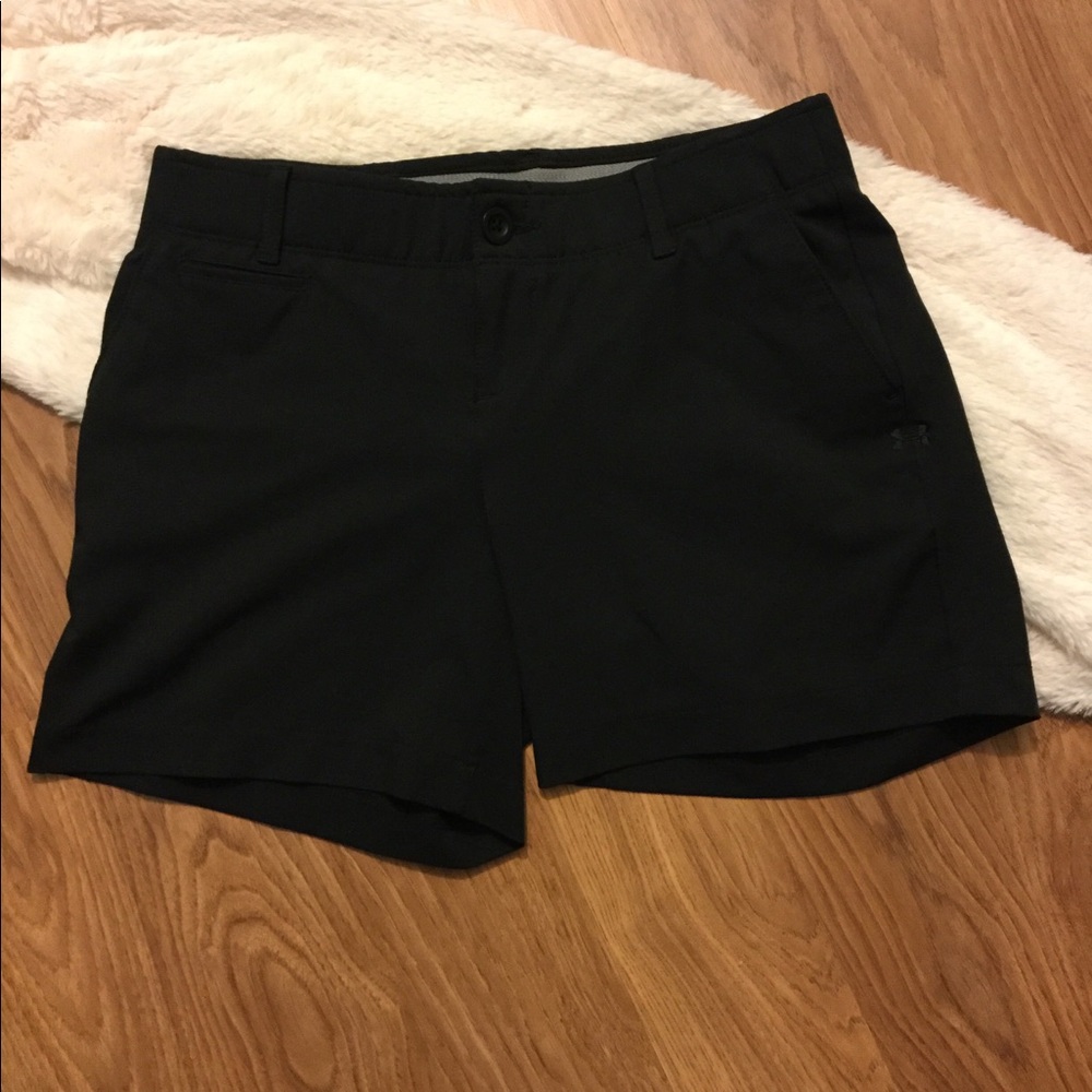Women's Black Under Armour Heat Gear Golf Shorts